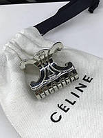 Заколка краб маленький для волос с логотипом Celine