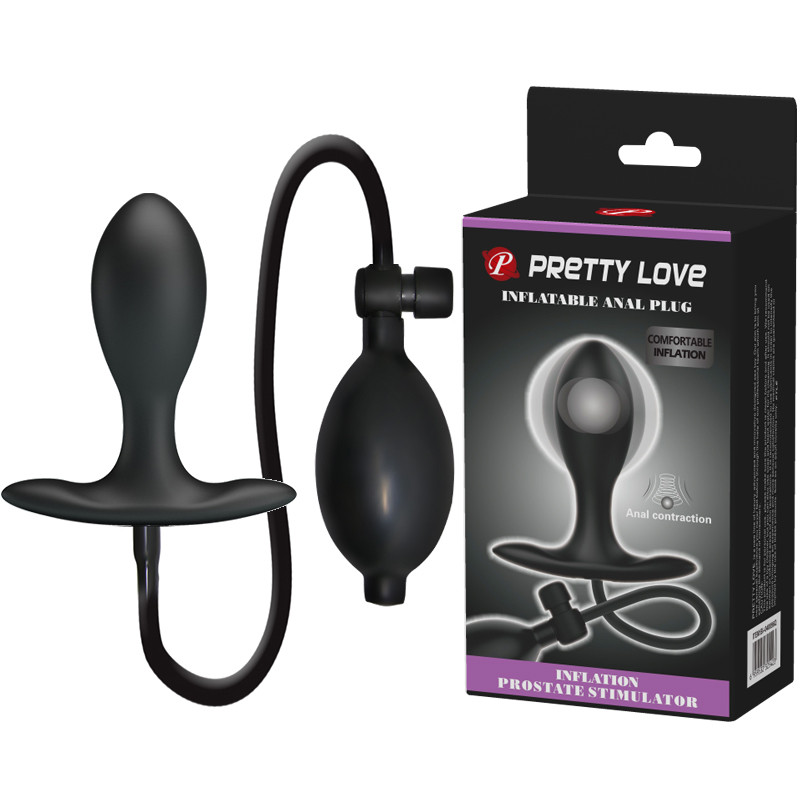 Анальна пробка - Pretty Love Inflatable Anal Plug Black Bomba💣