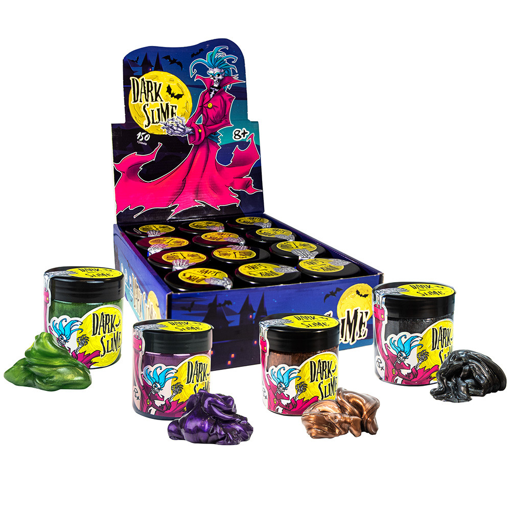 Слайм "Dark slime — перламутровий" — 0,150 кг, в асортимент., ЦІНА ЗА 1ШТ, В УП. 12ШТ, ТМ Стратег, Україна