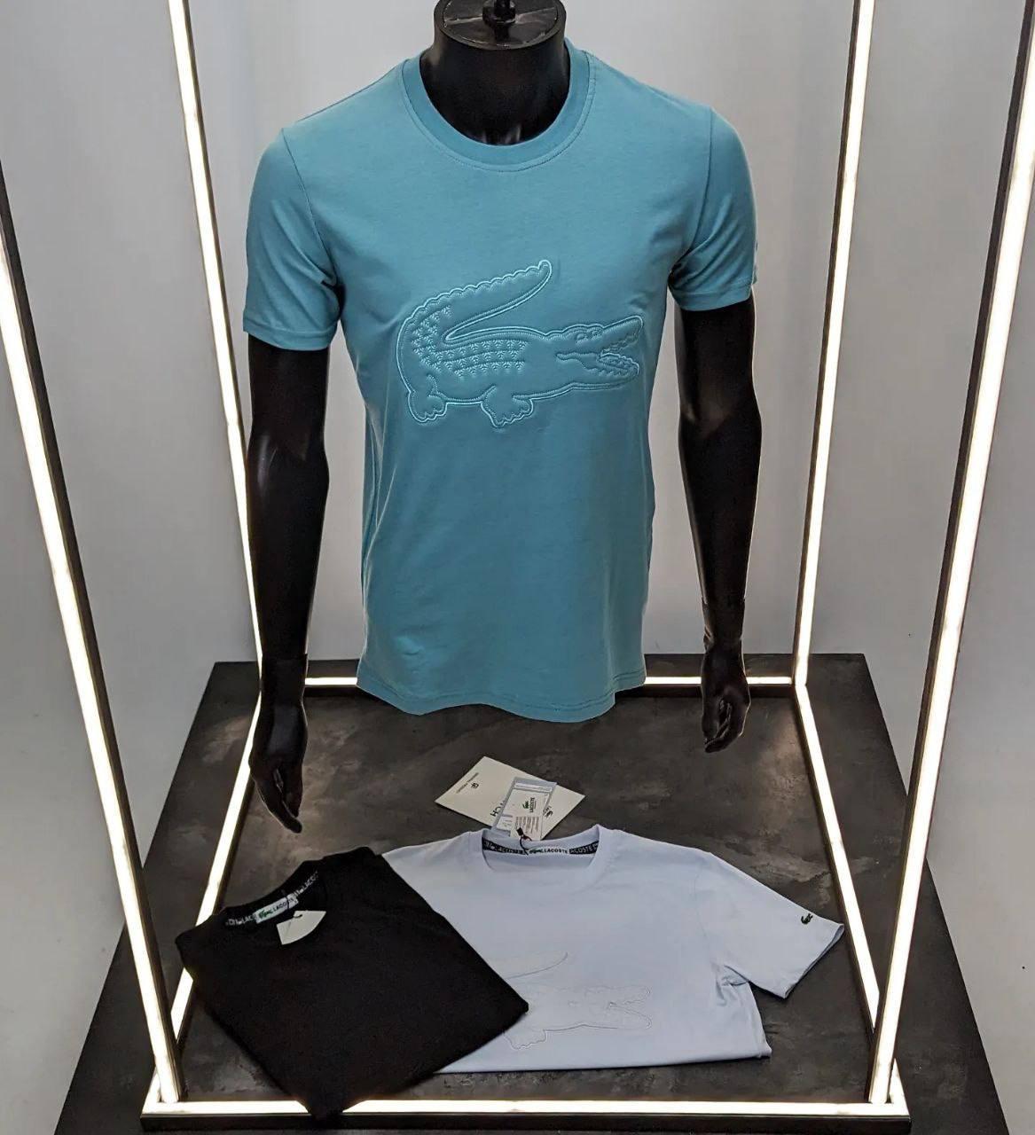 Чоловіча футболка Lacoste CK7214 блакитна