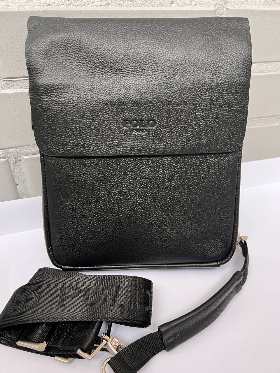 Чоловіча шкіряна вертикальна сумка від фірми POLO (гуртом/роздріб)