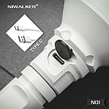 2в1 EDC Ліхтар NIWALKER Blight N01 Black + Акумулятор (750LM, 650м, USB-C, IP67, Два корпуси 18650+18350), фото 6