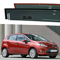 Дефлекторы окон ветровики для авто Ford Fiesta хетчбек 5d 2008-2017 (скотч) HIC