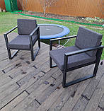 Диван садовий ЛОФТ KYB + м'які, водонепроникні, комфортні, з чохлами для дому, дачі на тера, фото 9