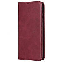 Чохол книжка Leather Fold Redmi 12 Dark Red