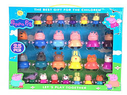 Свинка Пеппа 25 персонажів, в кор. 40*37*7см