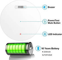 Датчик диму XINDUM SM11W/датчик чадного газу, Amazon, Німеччина, фото 2
