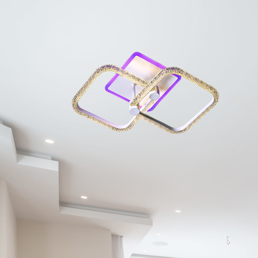 Невелика світлодіодна люстра SVET 60W до 16 м² колір Білий SC-2117/2C WH 3color