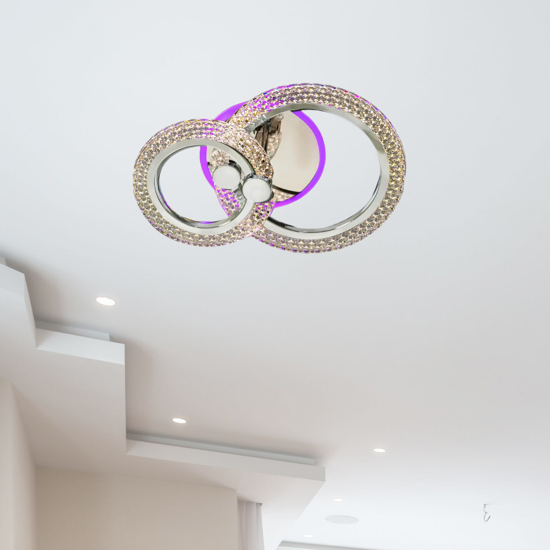 Гарна Led люстра SVET 46W до 10 м² колір Хром SC-2103/1+1C CR PK/BU/PL