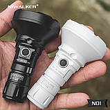 2в1 EDC Ліхтар NIWALKER Blight N01 WHITE + Акумулятор (750LM, 650м, USB-C, IP67, Два корпуси 18650+18350), фото 2