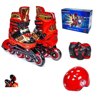 Дитячий комплект Роликів із захистом і шоломом Marvel Iron Man 27-30, фото 1