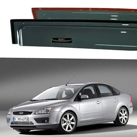 Дефлектори вікон вітровики для авто Ford Focus II сед/хетч 2004-2011 (скотч) HIC