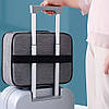Дорожній кейс-сумка органайзер із кодовим замком 37х10,5х27 см Home Cleaning, Сірий / Сумка для документів, фото 8