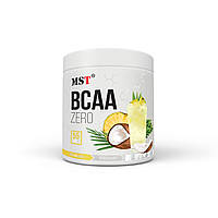 Аминокислоты БЦАА, MST Nutrition BCAA ZERO Пина Колада 330 грамм, 55 порций, без сахара, в порошке|