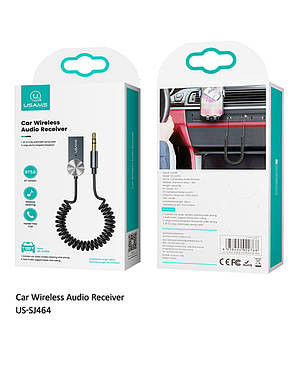 Bluetooth ресивер Usams US-SJ464 Car Wireless Audio Receiver Tarnish, фото 2