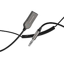 Адаптер Vention USB Car Bluetooth5.0 Audio Receiver With Coiled Cable 1.5M Gray Zinc Alloy Type (NAGHG), фото 3