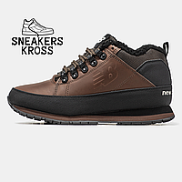 Чоловічі зимові кросівки New Balance 754 Brown Black хутро, Зимові Нью Беланс 754 коричневі на хутрі