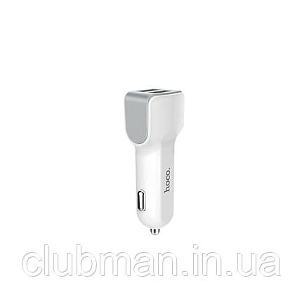 Автомобільний зарядний пристрій HOCO Z23 grand style dual-port car charger White, фото 1
