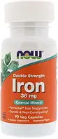 Минералы Now Foods Iron Ferrochel 36 мг 90 капсул