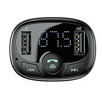 АЗП з FM-модулятор Baseus T typed Bluetooth MP3 charger with car holder(Standard edition)Black, фото 4