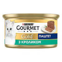 GOURMET® Gold (Гурме Голд). З кроликом. Паштет. Консервований порційний повнораціонний корм для дорослих котів