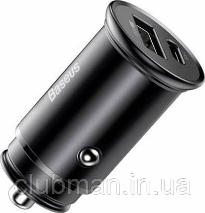 Автомобільний зарядний пристрій Baseus Circular Metal PPS Quick Charger Car Charger 30W(VOOC), фото 2