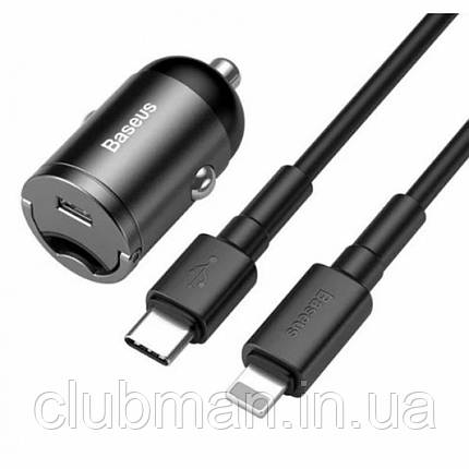 АЗП Baseus Tiny Star Mini PPS quick charger suit(Type-C to IP 18W Cable 1m ) Gray, фото 1