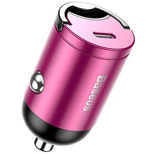 Автомобільний зарядний пристрій Baseus Tiny Star Mini Quick Charge Car Charger USB Port 30W Pink, фото 1