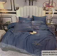 Комплект постельного белья Сатин с Вышивкой Полуторный KOLOCO