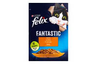 Вологий корм Purina Felix Fantastic для дорослих кішок, з куркою, шматочки в желе, 85 г 85 г