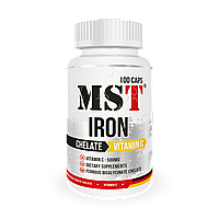 Железо в хелатной форме с Витамином Ц MST® Iron Chelate + C 100 капсул