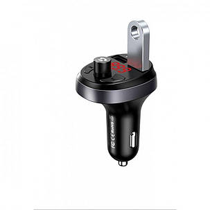 АЗП з FM-модулятором Usams US-CC062 C11 Wireless Car FM Transmitter Black, фото 1