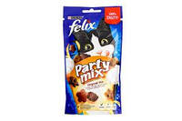 Ласощі для дорослих кішок (Original Mix) Party Mix Felix 60г. зі смаком курки, печінки і індички 60 г