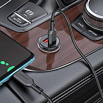 Автомобільний зарядний пристрій BOROFONE BZ18A PD20W+QC3.0 car charger set(Type-C to Type-C) Black, фото 4