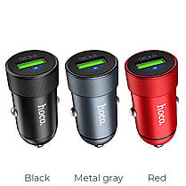 Автомобільний зарядний пристрій HOCO Z32 Speed Up single port QC3.0 car charger Red, фото 4