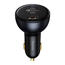 АЗП Baseus Qualcomm Quick Charge 5 Technology Multi-Port Fast Charge Car Charger C+C+U 160W set Gray, фото 4