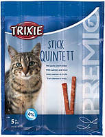 Ласощі для кішок Trixie Premio Quadro-Sticks лосось/форель 5 х 5 г. 25 г