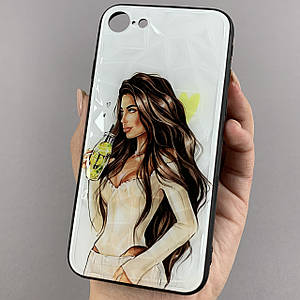 Чохол для Apple iPhone 8 Ladies з 3д ефектом дівчина чохол на телефон айфон 8 жовтий