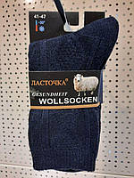 Шкарпетки чоловічі вовняні термо з візерунком синій B604 Ласточка 41-47(р)