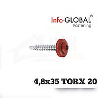 Кровельные саморезы Info-GLOBAL 4,8 х 35 (250 шт) TORX 20