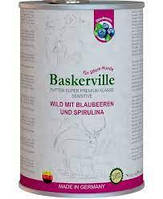 Вологий корм для собак Baskerville Sensitive Wild Mit Blaubeeren und Spirulina Оленіна з чорницею та