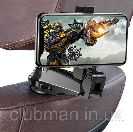 Тримач для мобільного Baseus Backseat Vehicle Phone Holder Hook Black, фото 3