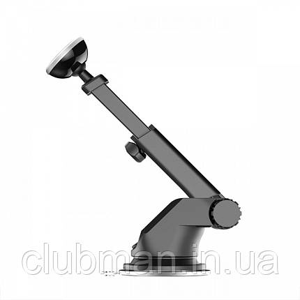 Тримач для мобільного Baseus Solid Series Telecopic Magnetic Car Mount Silver, фото 3