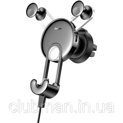 Тримач для мобільного Baseus YY Holder With Type-C Cable Silver, фото 1