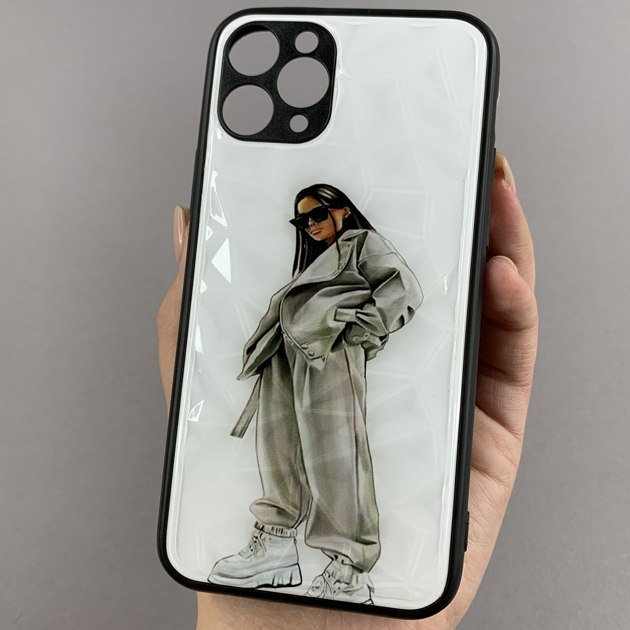 Чохол для Apple iPhone 11 Pro Ladies з 3д ефектом з принтом чохол на телефон айфон 11 про фешен дівчинка