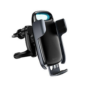 Тримач для мобiльного з БЗП Baseus Milky Way Electric Bracket Wireless Charging Black, фото 1