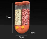 Органайзер для круп с дозатором Диспенсер для хранения круп GRAIN DISPENCER 2,5л Оранжевый