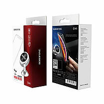Тримач для мобільного BOROFONE BH5 Platinum metal magnetic in-car holder for dashboard Black, фото 6