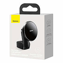 Тримач для мобiльного з БЗП Baseus Big Energy Car Mount Wireless Charger Black, фото 3