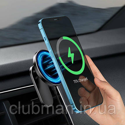Тримач для мобiльного з БЗП Baseus Big Energy Car Mount Wireless Charger Black, фото 1